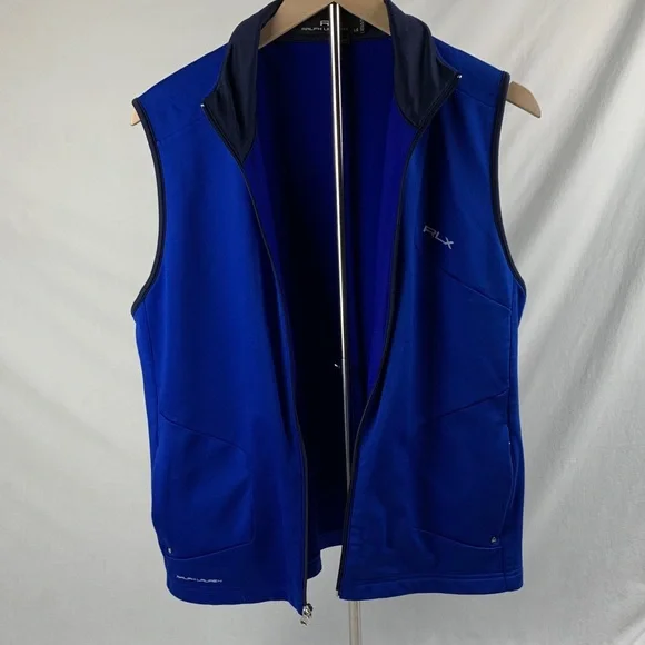 Ralph Lauren RLX Royal Blue Golf Performance Vest Men’s L Preppy Sporty Athletic